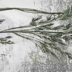 Pre Owned Dior White & Green ABCDior B 'Botanique' Mitzah Silk Bandeau Scarf