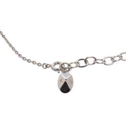 مملوكة مسبقًا Dior Silver Tone Crystal CD Pendant Necklace