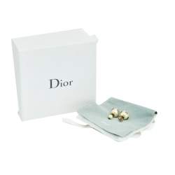 مملوكة مسبقًا Dior Mise En Dior Tribal Bee Faux Pearl & Crystal Asymmetric Stud Earrings