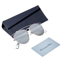 Dior White/Grey TVG0T DiorTechnologic Aviator Sunglasses