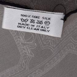 مملوكة مسبقًا وشاح ديور حرير طباعة إطار شعار أسود