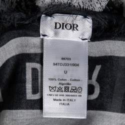 Pre Owned Dior Navy Blue Toile De Jouy Printed Cotton Square Scarf