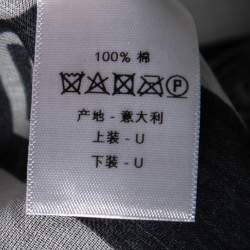 Pre Owned Dior Navy Blue Toile De Jouy Printed Cotton Square Scarf