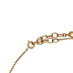 Dior Cannage Faux Pearl Crystal Gold Tone Station Necklace