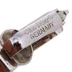 Pre Owned Dior Vintage Brushed Silver Tone Half Hoop Clip-on Earrings