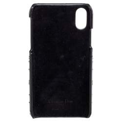 Dior Black Cannage Patent Leather Lady Dior iPhone X/XS Case