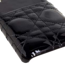 Dior Black Cannage Patent Leather Lady Dior iPhone X/XS Case
