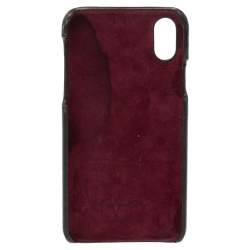 Dior Burgundy Oblique Jacquard Canvas and Leather iPhone X Case