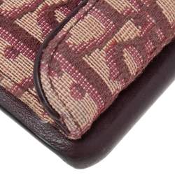 Dior Burgundy Oblique Jacquard Canvas and Leather iPhone X Case