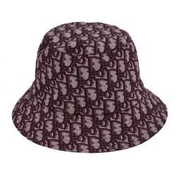 مملوكة مسبقًا Christian Dior Burgundy Oblique Teddy-D Brim Reversible Bucket Hat 56