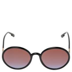 Pre Owned نظارة شمسية ديور سو  ستيلير 2 سوداء  مستديرة