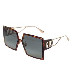 Pre Owned Dior Dark Havana 30 Montaigne Oversized Square Gradient Sunglasses