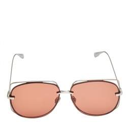 Dior Silver Tone/Brown 3YG2M Aviator Sunglasses