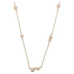 Pre Owned Dior Crystals Gold Tone Metal Necklace