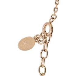 Pre Owned Dior Crystals Gold Tone Metal Necklace