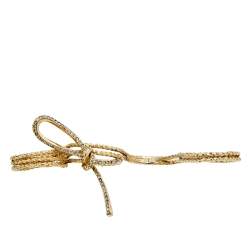 Christian Dior Gold Tone Three Finger Bow Ring L