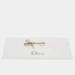 Christian Dior Gold Tone Three Finger Bow Ring L