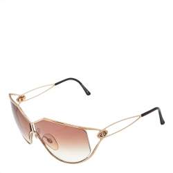 مملوكة مسبقًا Christian Dior Vintage Gold/Brown Gradient 2345 Oversized Sunglasses