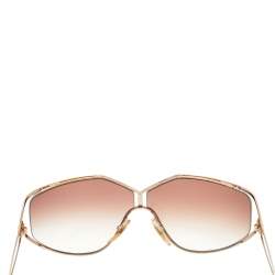 مملوكة مسبقًا Christian Dior Vintage Gold/Brown Gradient 2345 Oversized Sunglasses