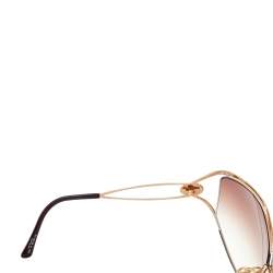 مملوكة مسبقًا Christian Dior Vintage Gold/Brown Gradient 2345 Oversized Sunglasses