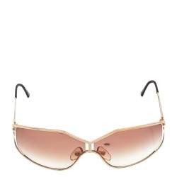 مملوكة مسبقًا Christian Dior Vintage Gold/Brown Gradient 2345 Oversized Sunglasses