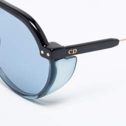 Pre Owned Dior Black/Blue DiorClub3 Aviator Sunglasses