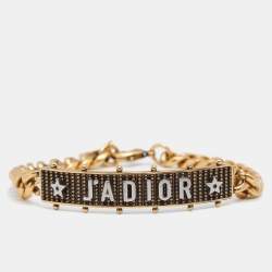 مملوكة مسبقًا Dior J'Adior Antique Two Tone Curb Chain Bracelet