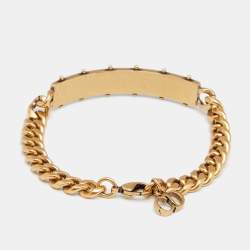 مملوكة مسبقًا Dior J'Adior Antique Two Tone Curb Chain Bracelet