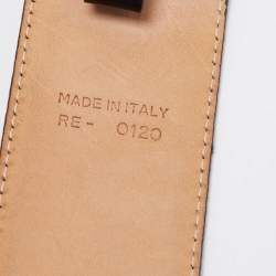 مملوكة مسبقًا حزام ديور ديوريسيمو جلد لامع أخضر زيتوني بالشعار 85 سم