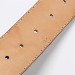 مملوكة مسبقًا حزام ديور ديوريسيمو جلد لامع أخضر زيتوني بالشعار 85 سم