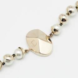 Dior Miss En Dior Faux Pearls Gold Tone Metal Set of 2 Necklaces