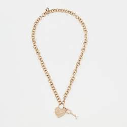 Pre Owned طقم مجوهرات ديور معدن ذهبي اللون وكريستال مزين شعار الماركة ديور