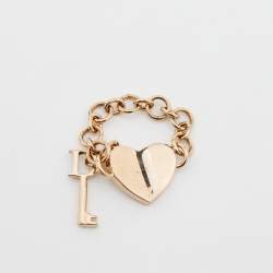 Pre Owned طقم مجوهرات ديور معدن ذهبي اللون وكريستال مزين شعار الماركة ديور