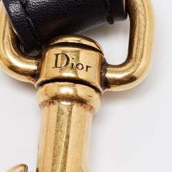 Pre Owned Dior Multicolor Canvas and Leather Studded Saddle Shoulder Bag Strap