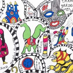 Pre Owned Dior Cream Niki De Saint Phalle Heart Silk Scarf