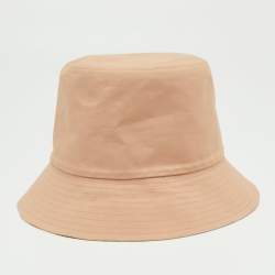 Pre Owned قبعة ديور باكيت قطن وردي فاتح