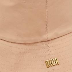 Pre Owned قبعة ديور باكيت قطن وردي فاتح