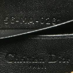 مملوكة مسبقًا Dior Black Cannage Leather Lady Dior Chain Phone Holder 