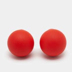 Dior Mise En Dior Tribales Matte Orange Gold Tone Metal Stud Earrings