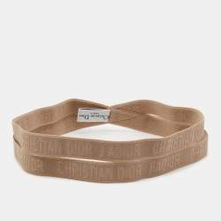 Pre Owned Christian Dior Beige J'Adior Elasticized Double Loop Headband