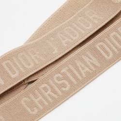 Pre Owned Christian Dior Beige J'Adior Elasticized Double Loop Headband