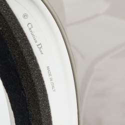 Pre Owned Dior White/Silver Mirrored DiorClub1 Sun Visor