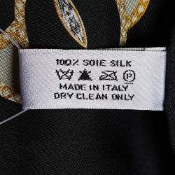 Dior Beige & Black Animal Bejeweled Print Silk Scarf
