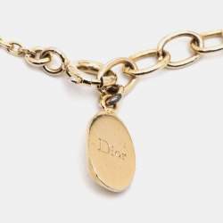 مملوكة مسبقًا Dior Faux Pearls Gold Tone Bracelet