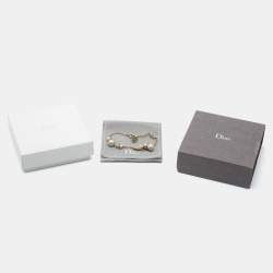 مملوكة مسبقًا Dior Faux Pearls Gold Tone Bracelet