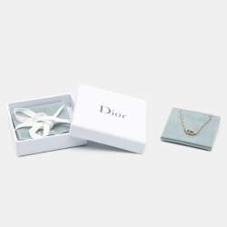 مملوكة مسبقًا سوار ديور كلاير دي لون كريستال ومعدن ذهبي اللون 