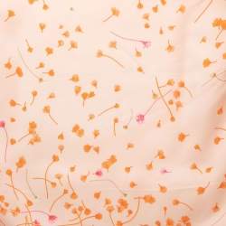 Dior Blush Pink Floral Printed Silk Scarf