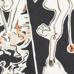 مملوكة مسبقًا Dior Black ABCDior H 'Homme' Print Silk Mitzah Scarf