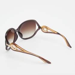 Pre Owned Dior Grey/Brown Gradient Volute 2F Oversized Sunglasses