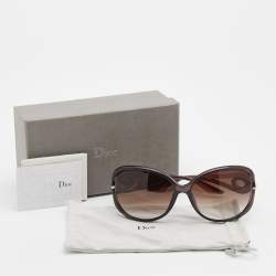 Pre Owned Dior Grey/Brown Gradient Volute 2F Oversized Sunglasses